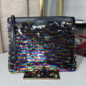 Victoria’s Secret Colorful Sequin Cosmetic Pouch Bag